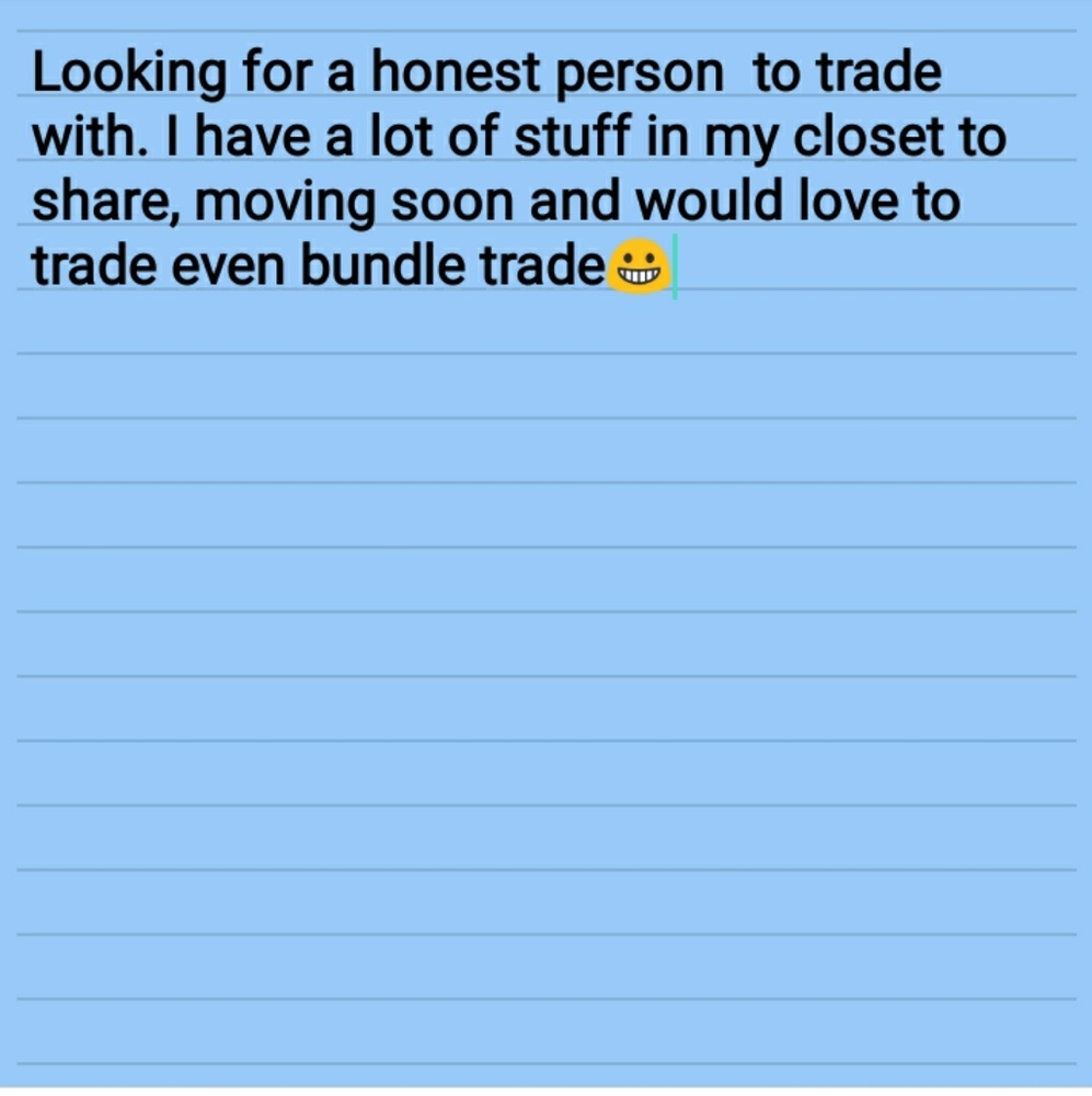 Trade anyone?🤔🤔🤔